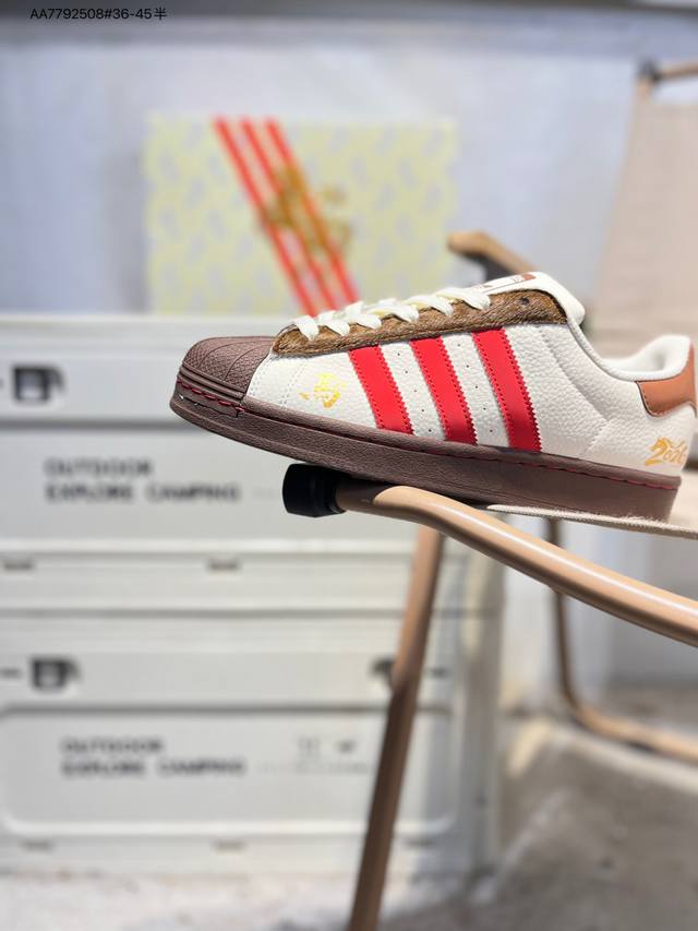 公司级头层皮阿迪达斯Adidas三叶草 Originals Superstar 贝壳头系列低帮经典百搭休闲运动鞋Jy8924 Aa779 8#36-45半 DD