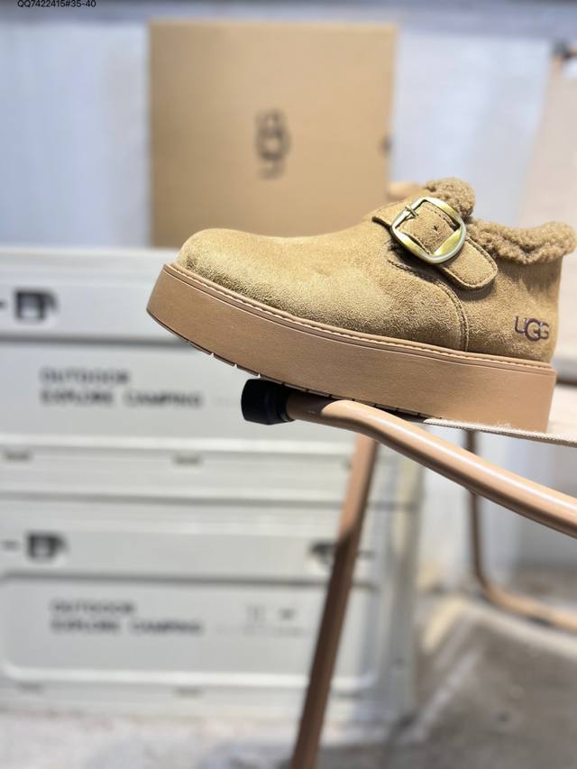 Ugg 雪地靴 防水麂绒皮革鞋面 美国轻奢品牌Ugg W Neuel尼瓦尔系列秋冬新款防污系列休闲保暖2025 2 Qq7422415#35-40 DDD