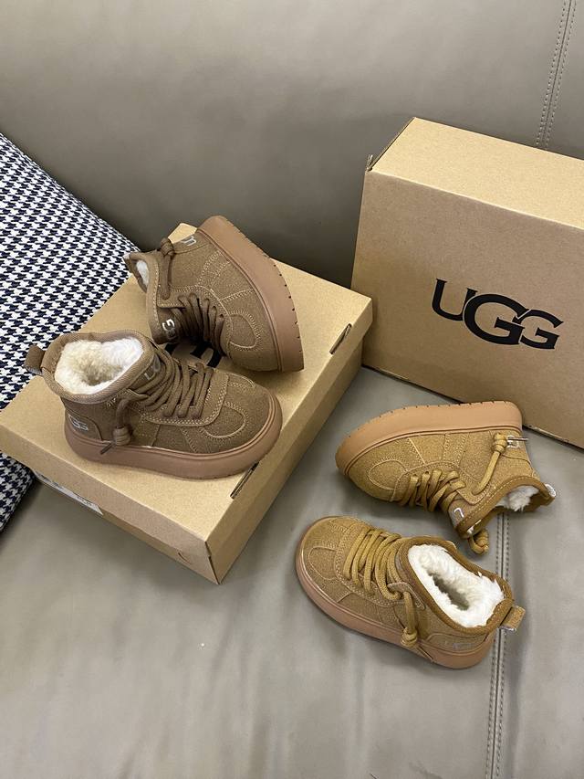 原图直出 DDD 低筒大头厚绒雪地靴南方的宝宝们也可以穿整个鞋型好可爱一脚蹬设计穿脱方便内里加绒保暖舒适橡胶鞋底防滑耐磨 DDD