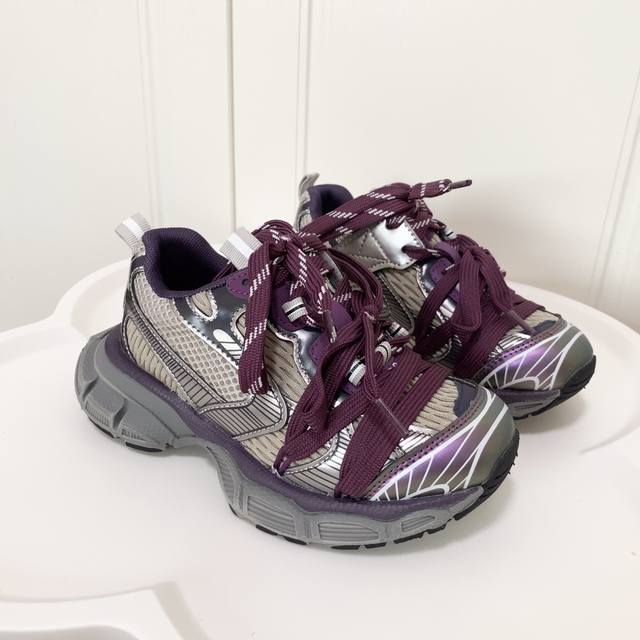 Balenciaga 九代3Xl双鞋带款最火爆的网红款儿童休闲复古风运动鞋 DDD 巴黎世家欧洲站走秀款厚底老爹鞋内侧魔术贴男女童百搭跑步鞋炸街童鞋 DDD 官