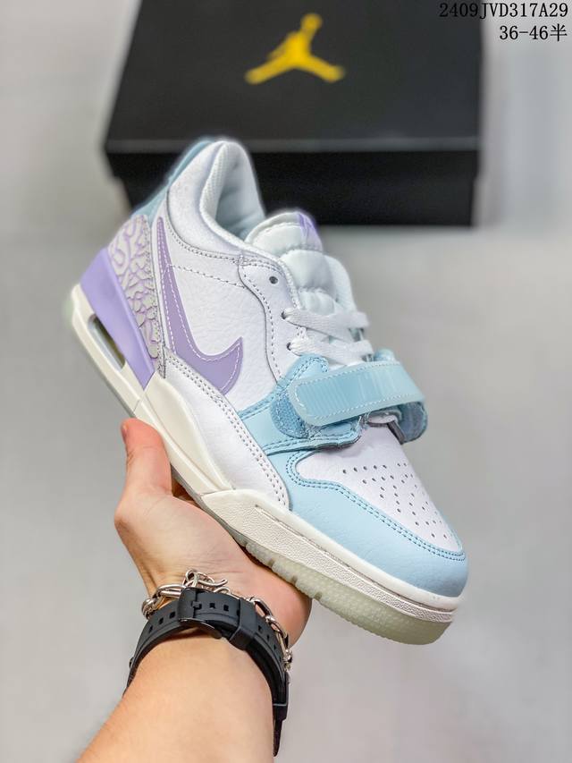 Jordan Air Jordan Legacy 312时尚舒适防滑耐磨 低帮 运动板鞋白蓝紫马卡龙 尺码：36-46半 编码： 09Jvd317A29