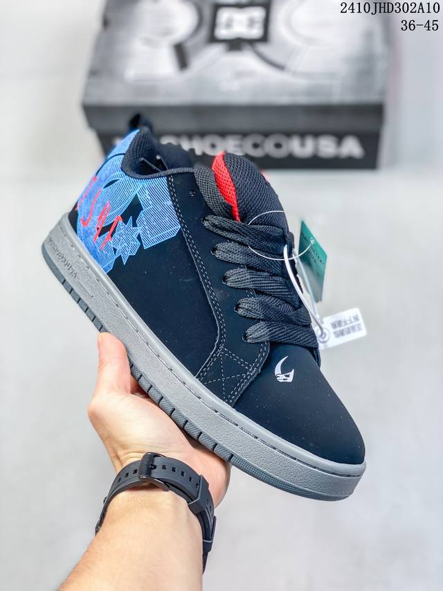 街头装品牌 Dcshoecousa时尚鞋子男鞋休闲板鞋低帮圆头百搭 琉凤大底耐磨滑板鞋皮质运动舒适bmx板鞋dc 鞋型经典百搭，低帮系带设计，皮革鞋面，装饰品牌