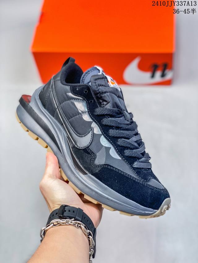 真标耐克nike Vaporwaffle Sacai 华夫50周年系列华夫复古休闲运动慢跑鞋 后跟tpu独家4块滑块模具 夏季热门款 网面透气休闲跑步鞋 货号: