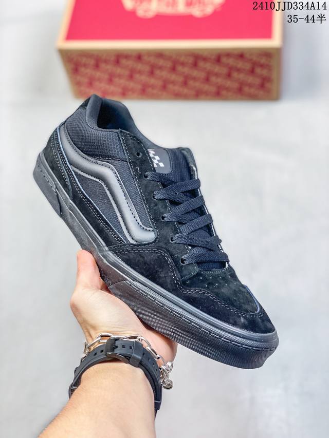 新版面包 全新模具 新版冲刀 Vans Caldrone 全黑 黑武士胖胖鞋 范斯官方新款 整体采用加厚设计增强穿着舒适感 网布拼接通气舒适 复古经典 尺码：3
