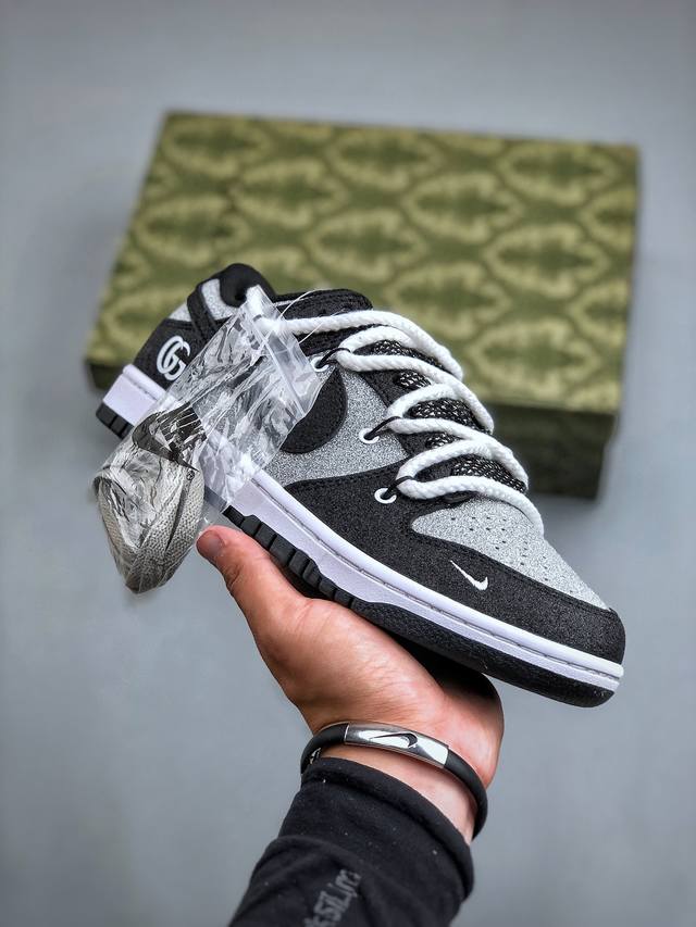 Nk Sb Dunk Low 古驰联名-满天星黑勾 周年高端定制 低帮休闲板鞋 Sj2068-268 #定制鞋盒 大厂纯原品质出货 超高清洁度 皮料切割干净无任