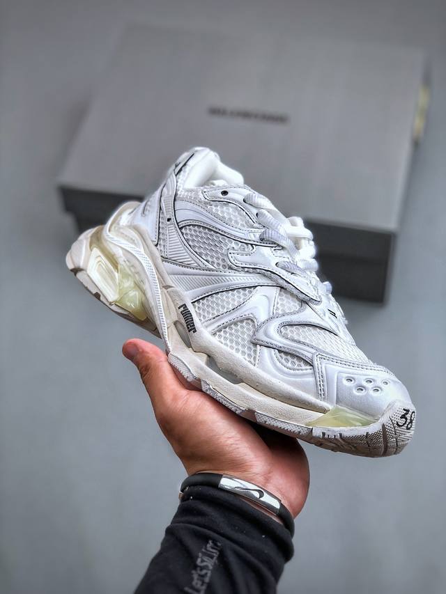 Ok版 高奢品牌-巴黎世家balenciaga Runner Sneaker 慢跑系列低帮复古野跑潮流姥爹风百搭休闲运动慢跑鞋男女鞋原版一致配件防尘袋及附送鞋带