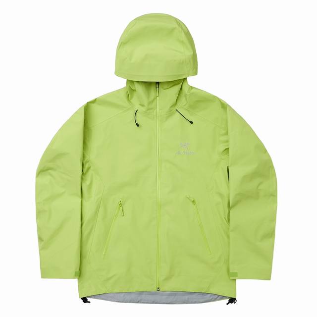顶级版本，随意对比』 - Arc'Teryx 始祖鸟beta Lt Gore-Tex Jacket纯色休闲运动连帽硬壳冲锋衣--荧光绿 尺码: S, M, L,