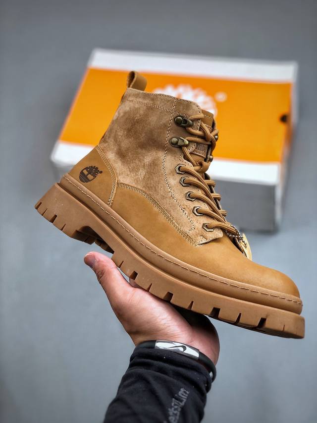 新货#Timberland添柏岚 天伯伦户外高帮休闲马丁靴系列 #广东大厂品质 原盒原包装 #24Ss新款包头鞋底款式设计 时尚潮流搭配 面料采用意大利顶级磨砂
