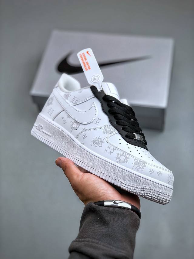 Nike Air Force 1'07 Low 黑丝绸 中国风 空军一号低帮休闲板鞋 Zh0316-036 #定制皮料 定制鞋盒 配件齐全 原楦原纸板 纯正空军