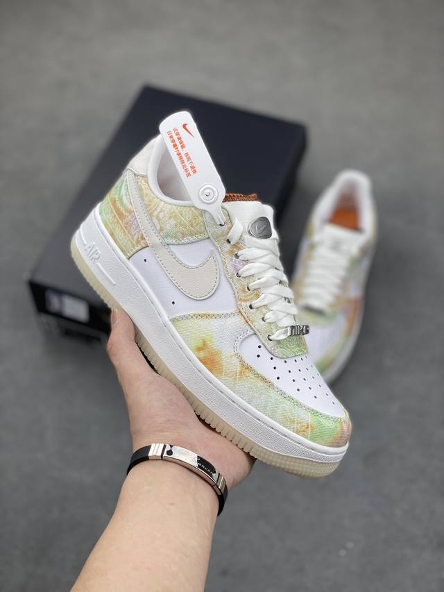 工厂套现 国庆特价 原本地200版本 Nike Air Force 1 Low 白扎染 原楦头原纸板 打造纯正空军版型 专注外贸渠道 全掌内置蜂窝气垫 原盒配件