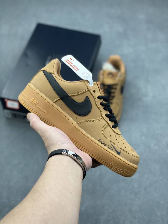 Nike Air Force 1 Low 07 画里有画 可爱 黑棕 美拉德 棕黑 原楦头原纸板 打造纯正低帮空军版型 专注外贸渠道 全掌内置蜂窝气垫 原盒配件