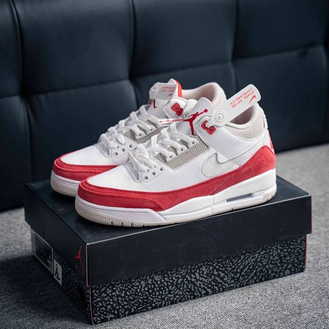 Air Jordan 3 Retro Aj3 乔丹3代 篮球鞋系列 标志性的爆裂纹元素，经典的白色荔枝皮鞋身，辅以醒目爆裂纹点缀，深灰棕色的细节装扮让吸睛指爆表
