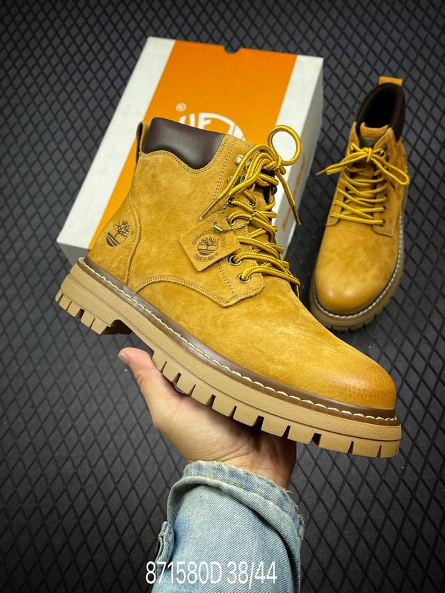 新货#Timberland添柏岚 天伯伦户外中帮休闲大黄靴系列 广东大厂品质 原盒原包装 面料采用意大利顶级磨砂细纹牛皮 搭配防臭防腐真皮乳胶鞋垫 给您完美的