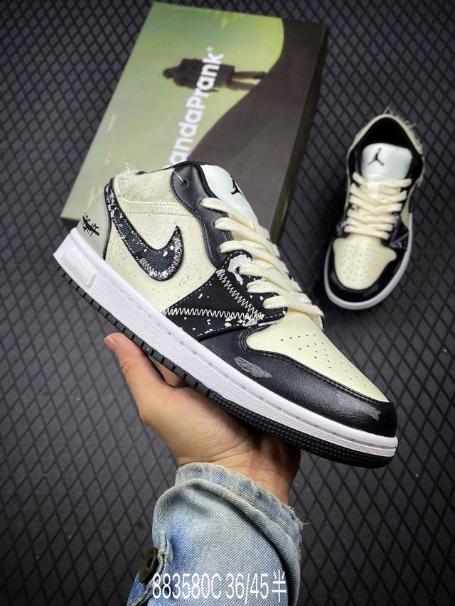 Air Jordan Aj1 Low 低帮系列定制配色 553558-132 原厂内置气垫魔块 A模大底 头层小牛皮 鞋舌aj原厂专用牛津布+Aj专用反口珍珠布