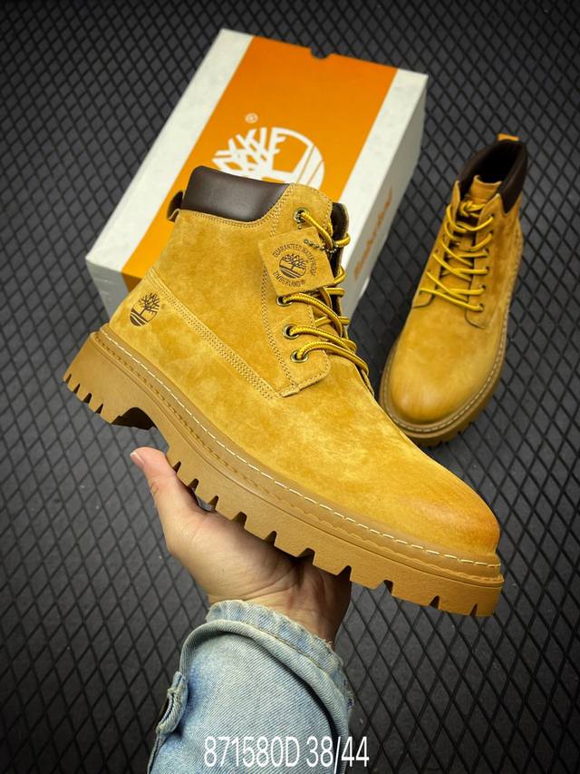 新货#Timberland添柏岚 天伯伦户外中帮休闲大黄靴系列 广东大厂品质 原盒原包装 面料采用意大利顶级磨砂细纹牛皮 搭配防臭防腐真皮乳胶鞋垫 给您完美的穿