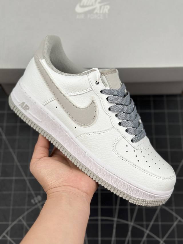 核心私 公司级nike Air Force 1 '07 经典白灰满天星 空军一号低帮休闲板鞋 3M反光 原楦头原纸板 纯正空军版型 定制鞋盒 全掌内置全掌气垫
