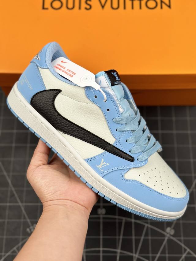核心私 公司级aj1倒勾travis Scott X Air Jordan 1 ” Reverse Mocha “ Aj1乔1 Ts 闪电 联名倒钩 低帮文化篮