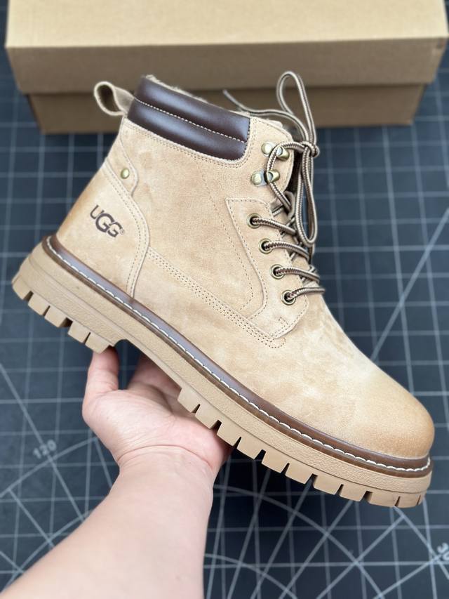 核心私 新货ugg 2024秋冬新品 男女同款户外中帮休闲马丁靴雪地靴系列 #情侣款设计 代购专供品质 面料采用进口头层牛皮材质 鞋内里采用毛茸一体内里保暖锁热