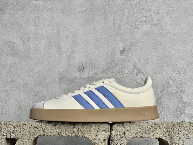 C版 Adidas Neo Vl Court 2.0 百搭单品 绒面麂皮防滑耐磨轻便低帮板鞋 整双鞋以传统的低帮呈现的清新造型 鞋头优先头层反毛皮 包裹保证优秀