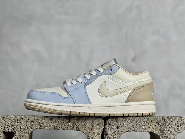 K版 Air Jordan 1 Low 黄白棕 Aj1乔1低帮休闲板鞋 同步官方配色 市场唯一独家头层皮打造 原鞋原档案开发 原厂皮料 原档冲孔鞋头 正确满胶鞋