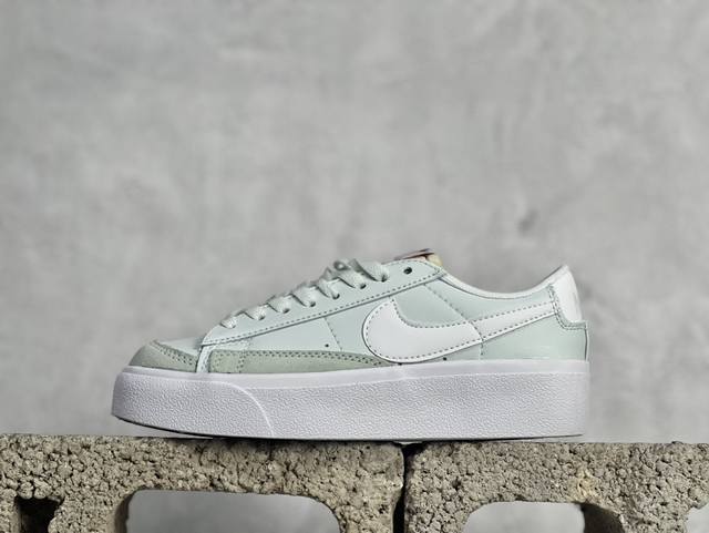 N版 Nk Blazer Low'77 Jumbo 经典百搭低帮开拓者休闲厚底运动板鞋 市场顶级版本 高清原图 随意放大对比公司货 真硫化铝楦制作 原厂布料拼接
