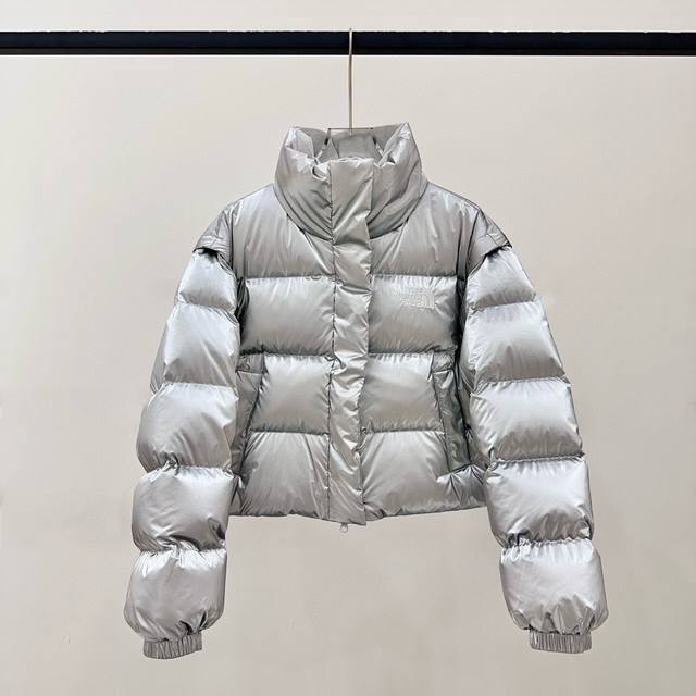 顶级高端版本 支持代发！ 外贸保真版：北面 杜邦银 ｜Fw23 北面可拆卸两穿羽绒服&马甲 鹅绒短款女士羽绒服 产品配色：黑色 卡其色 杜邦银 码数：S M L