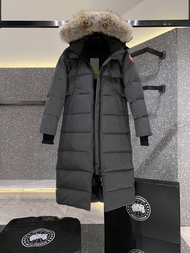 渠道优势，支持代发！ 外贸保真版：大鹅22款 灰色 Canada Goose 加拿大鹅 Mystique Parka长款女款羽绒服，Size：Xs S M L
