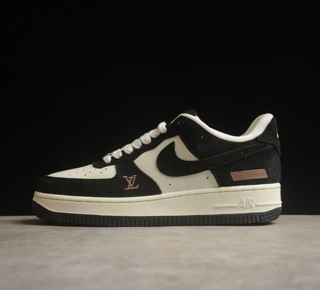 Nk Air Force 1'07 Low Lv联名-米黑猪八 空军一号低帮休闲板鞋 Hd1968-010 原装级别 原楦头原纸板 打造纯正空军版型#专注外贸渠