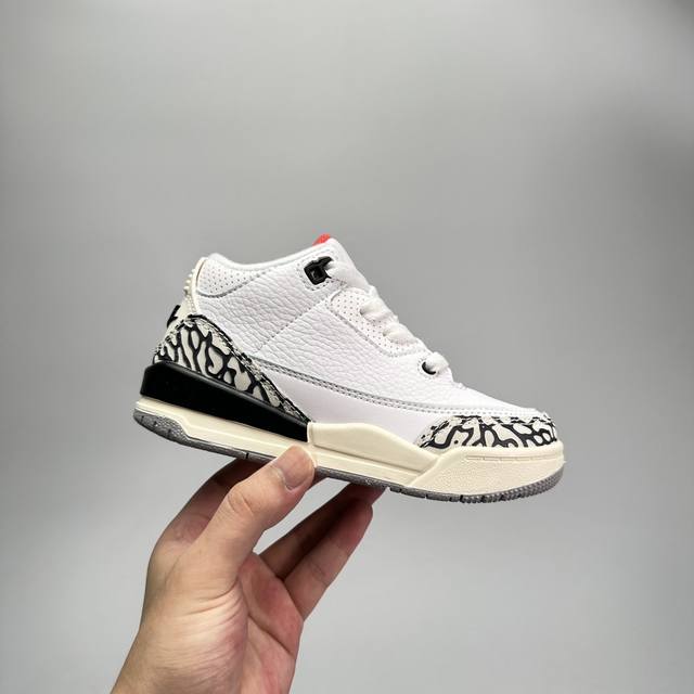 专G版乔3代儿童篮球鞋 SIZE：24-37.5码 高端1:1定制版 经典乔3代篮球鞋 鞋面采用优质头层面料和麂皮拼接，质感超级高级 耐磨防滑橡胶大底，助力日常