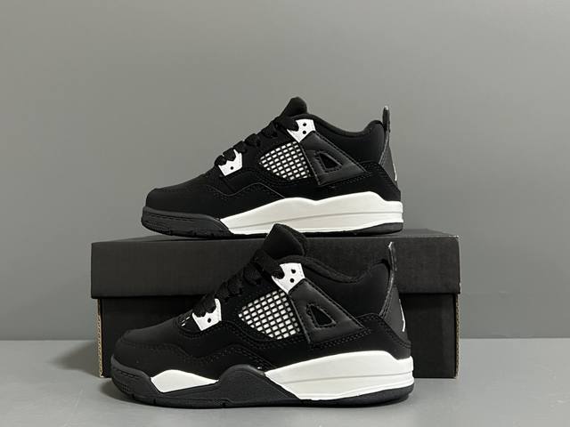 乔4代新款男女童儿童篮球鞋运动鞋 SIZE：22-37.5码 潮童必备的AJ4，百搭时尚 采用头层皮打造，高级感满满 打理超方便 橡胶组合大底，耐磨防滑 史上最