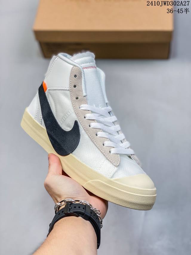 公司级NK Blazer Low‘77 Jumbo 经典百搭开拓者休闲运动板鞋 真硫化铝楦制作 原厂布料拼接 独家裁片完美鞋型 台湾进口软感荔枝头层皮 原盒真标