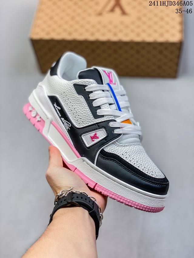 路易威登Louis Vuitton Arch light Sneakers LV真皮拼色减震网面运动弓型舞蹈复古老爹运动鞋。原装配件5D效果礼盒及全套原装配件包