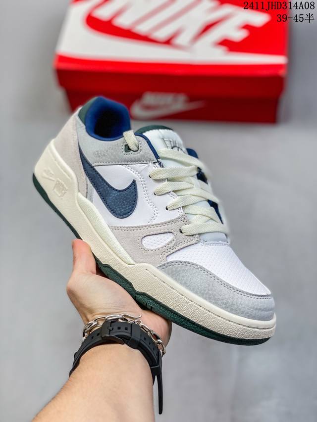公司级耐克Nike FULL FORCE LO扣篮系列低帮休闲运动滑板板鞋采用软质牛剖皮鞋面材质#正确后跟反口里弧度#原厂中底布正确印刷#鞋垫嵌入缓震乳胶+So