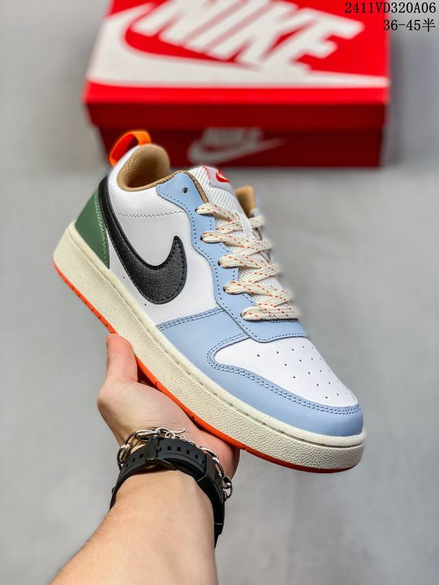 耐克 Nike Court Borough Low 2 GS 小空军 低帮百搭透气休闲运动板鞋男女鞋。经典耐用的设计，兼顾舒适脚感和出众风范，演绎匠心之作。结构