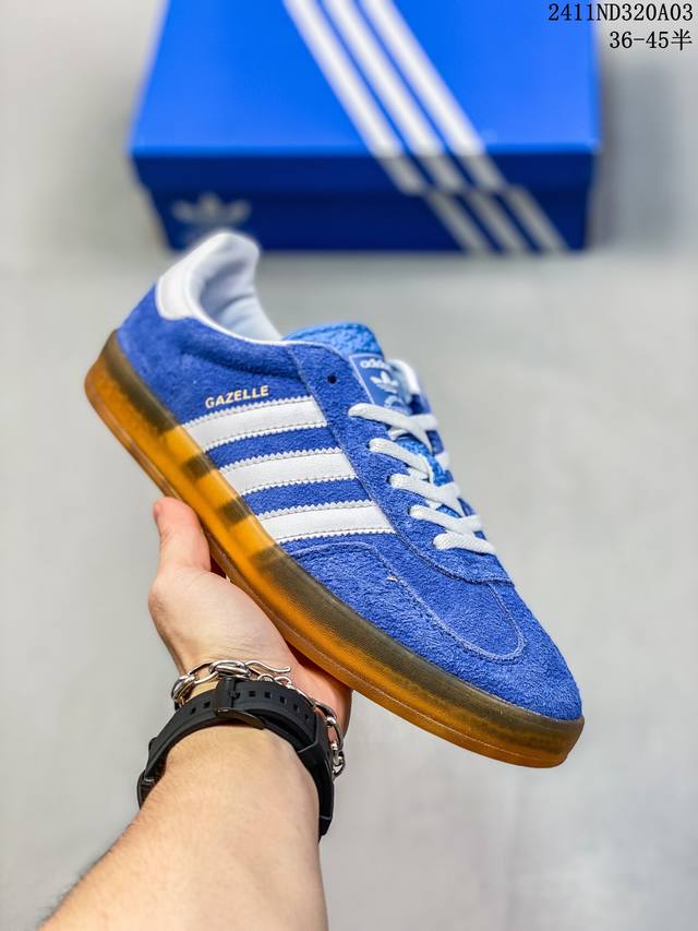 特价 纯原LW版 Adidas Originals Gazelle Indoor 防滑低帮T头德训鞋 GZ复古系列 白粉红 草莓熊 IF1 9 纯原大厂LW工厂