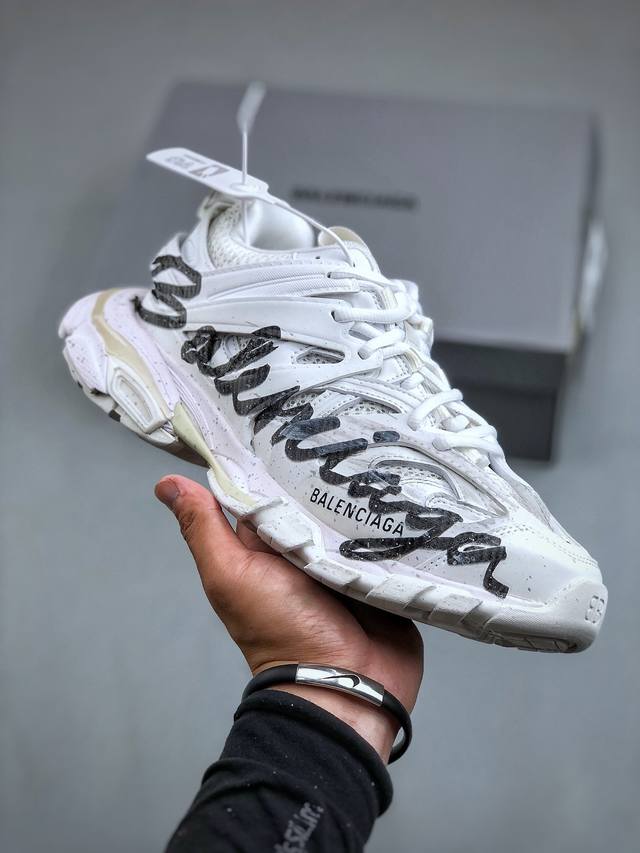 VG版本 巴黎世家 Balenciaga3.0低帮老爹鞋 Balenciaga3.0 Track.2 Open Sneaker 巴黎世家3.0 三代户外概念鞋