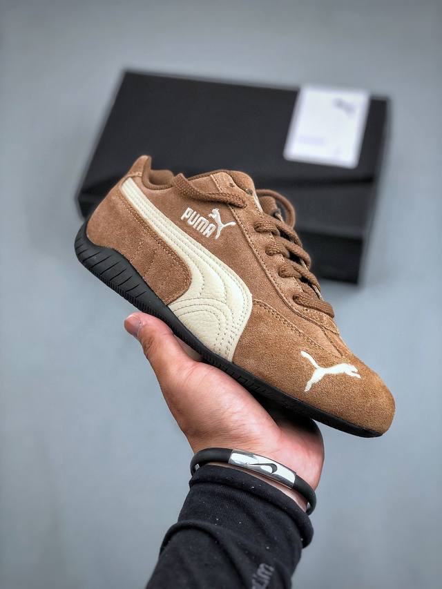 J版 Puma Speedcat Og+ Sparco彪马 棕色 防滑耐磨低帮生活休闲鞋 支持侧踏时的踏步工作 即使在健身房等使用环境中也能确保透气性 像吸盘一