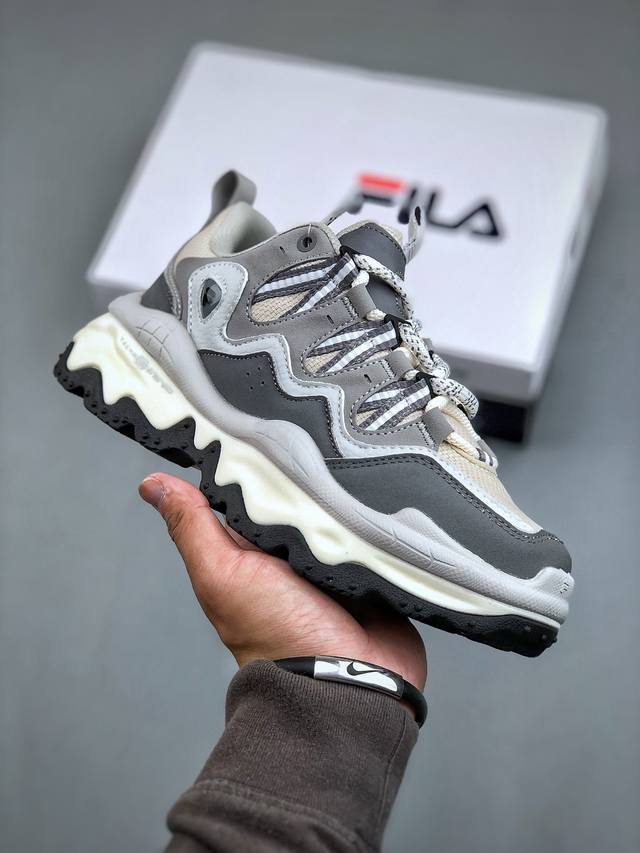 FILA 斐乐女鞋熔岩鞋老爹鞋革面运动鞋2024冬季新款 货号：T12W341109FPT 尺码：35-45 半
