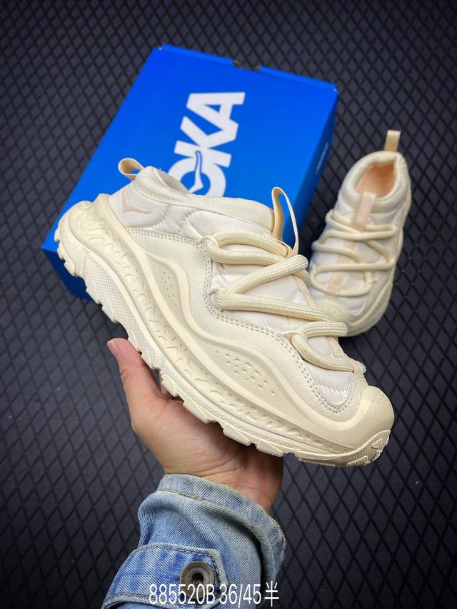 公司级小红书推荐HOKA ONE ONE U ORA PRIMO LOW 全新配色 解构绑带 厚底增高运动跑步鞋 户外活动老爹鞋 时尚休闲板鞋 这个品牌来自于新