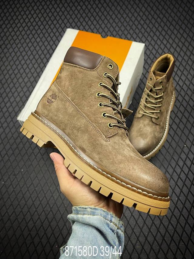 新货#Timberland添柏岚 天伯伦经典户外休闲大黄靴系列 广东大厂品质 原盒原包装 面料采用意大利顶级磨砂细纹牛皮 搭配防臭防腐真皮乳胶鞋垫 给您完美的穿