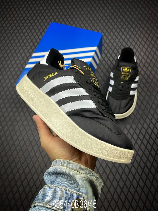 公司级阿迪达斯三叶草Adidas Originals Samba Home 桑巴舞系列绅士德训足球风百搭低帮休闲运动板鞋 货号:IE1434 尺码:36-45