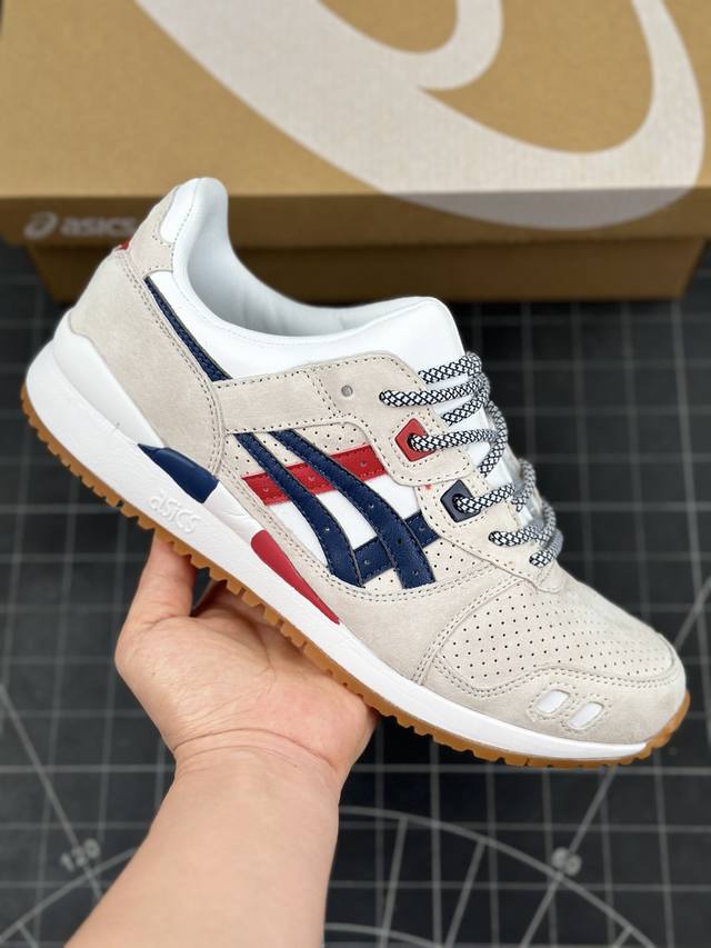 公司级Asics Gel-Lyte III OG系列低帮经典复古休闲运动跑步鞋 采用硬质牛剖革组合透气针织鞋面材质 升级EVA全新缓震中底部位科技组合耐磨橡胶外