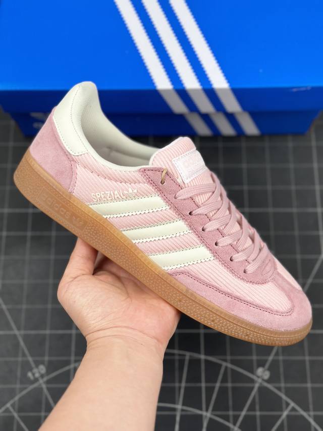 阿迪达斯Adidas Originals Handball Spezial 手球运动员系列百搭休闲运动板鞋 #男女鞋半码制#原楦开发纸版楦型#采用翻毛皮鞋面材质