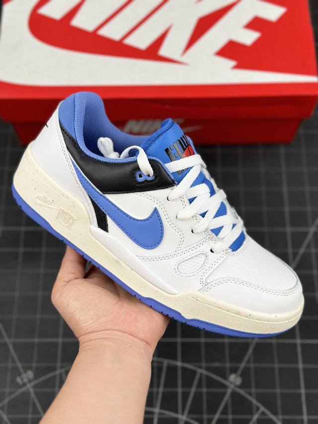 耐克NIKE FULL FORCE LO 扣篮系列低帮休闲运动滑板板鞋 采用软质牛剖皮鞋面材质#正确后跟反口里弧度#原厂中底布正确印刷#鞋垫嵌入缓震乳胶+Sol