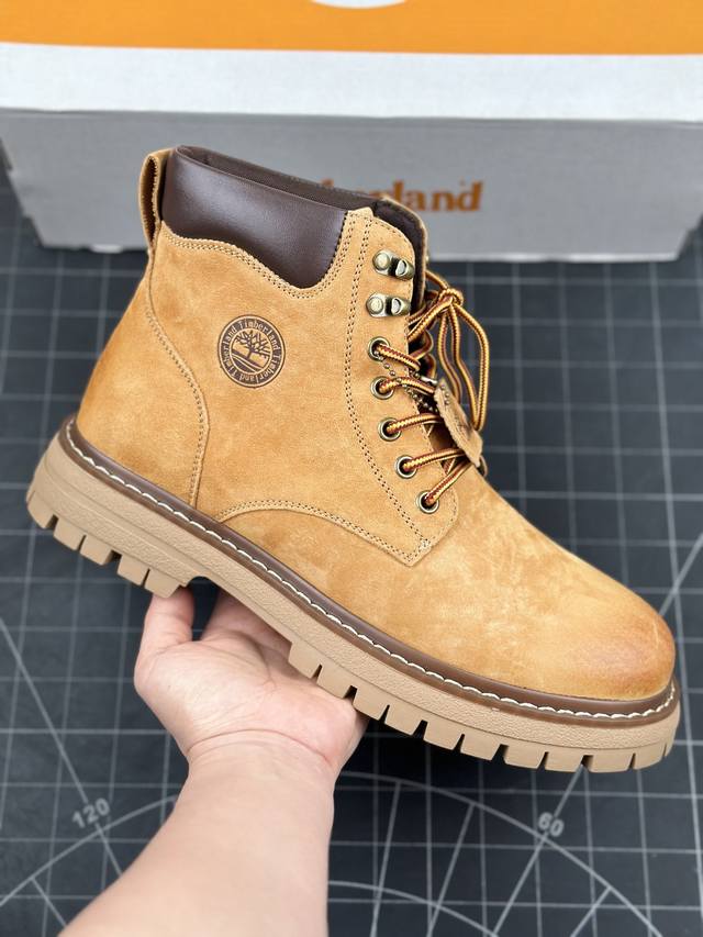 新货#Timberland添柏岚 天伯伦户外高帮休闲大黄靴系列 #广东大厂品质 原盒原包装 #24ss新款 时尚潮流搭配 面料采用意大利顶级磨砂细纹牛皮 搭配防