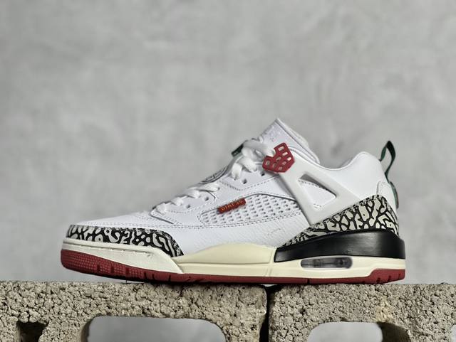 PZ Jordan Spizike Low AJ 乔丹合体元素 白黑红配色 文化休闲板鞋 315371-125 #整双鞋在 Air Jordan 5 Low 廓