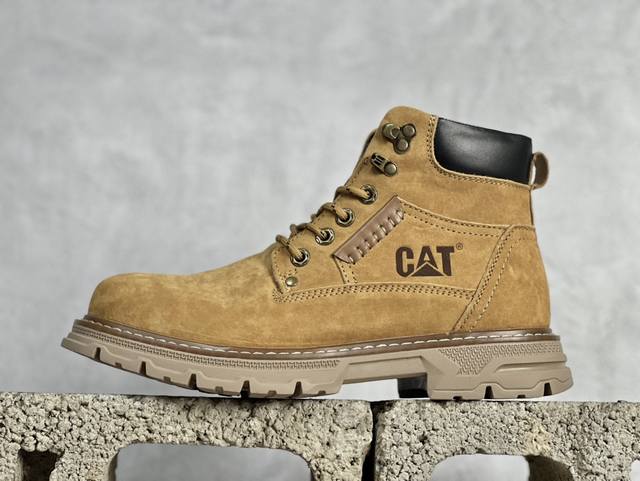 新货#CAT卡特 户外工装轻底中帮休闲马丁靴系列 广东大厂品质 全新工艺升级 全鞋真牛皮材料 大底到五金都是代工厂原材料制作 同原版固特异永不开胶工艺 好货不杀