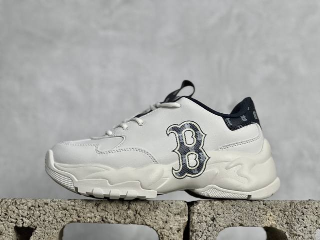 NY平台订单 MLB Chunky Dia Monogram 复古印花老爹鞋 后跟加厚 呵护脚后跟 立体保护软绵鞋口 轻松穿脱不磨脚 鞋头安全防撞包裹鞋头 符合