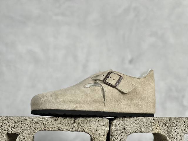 BK版 Birkenstock 博肯软木休闲鞋包头牛皮绒山革毛毛系列 官方代工厂工艺 品质看得见 London-Shearling内里羊毛 每一步都是安全感！以