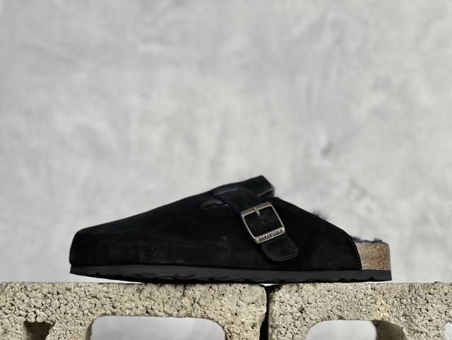 BK版 Birkenstock 博肯软木休闲鞋半拖牛皮绒山革毛毛系列 官方代工厂工艺 品质看得见 London-Shearling内里羊毛 每一步都是安全感！以